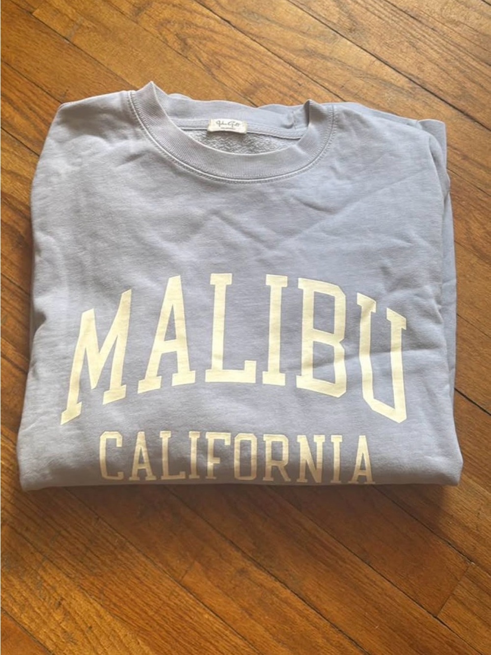 Brandy Melville Light Blue Malibu California Crewneck